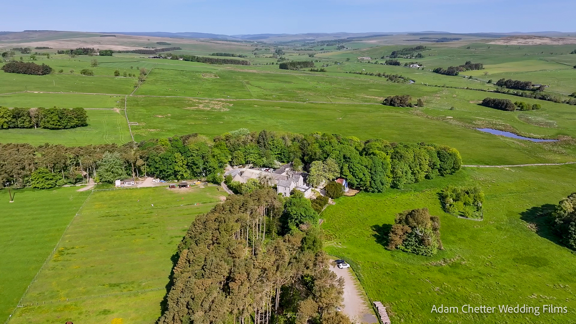 Aerial Photo of Woodhill Hall Wedding Venue