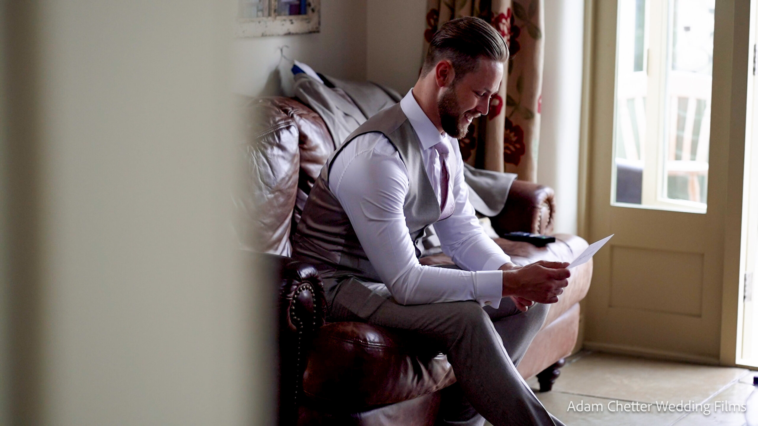 Groom Reading A Letter From Bride Groom Reading A Letter From Bride