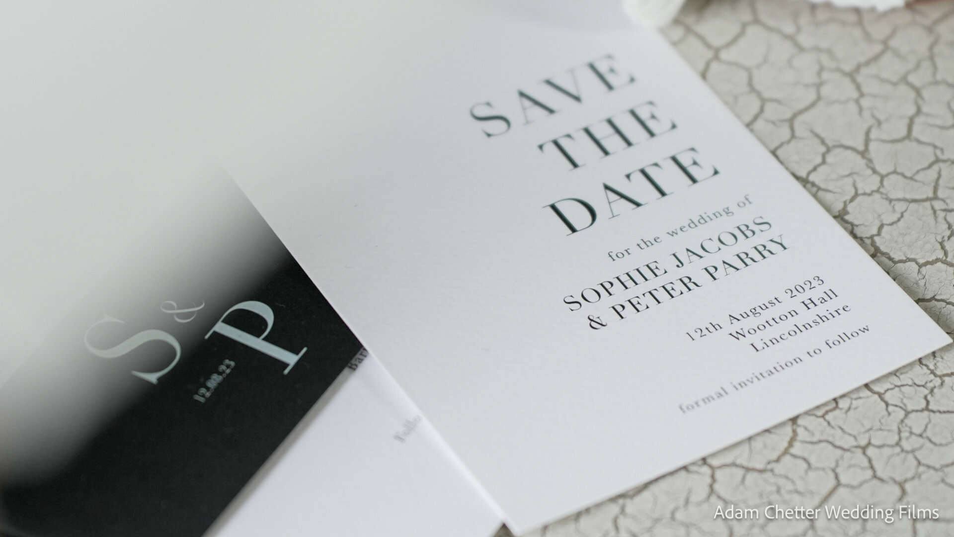 Wedding Save The Date Card In White