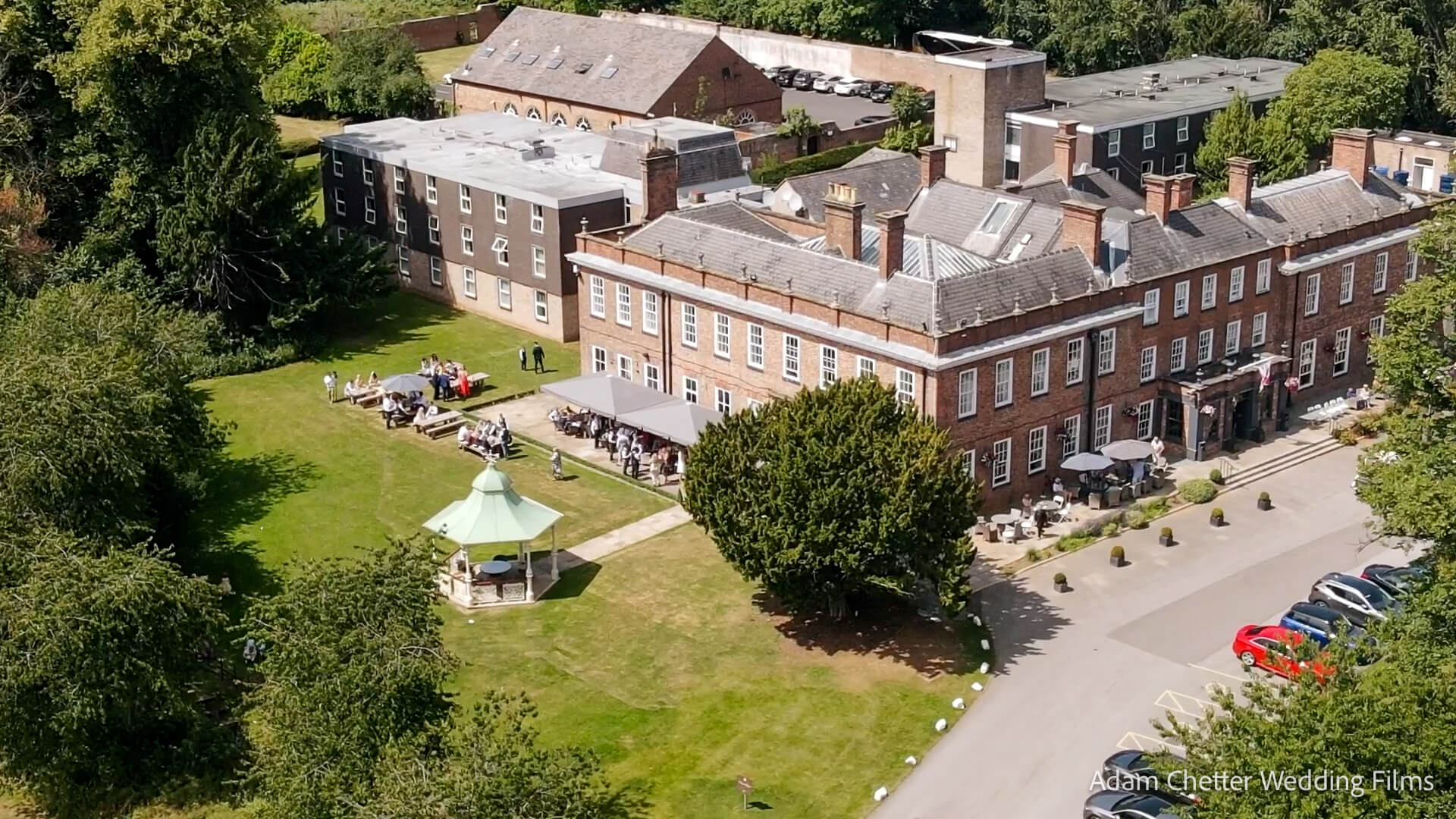 Drone Photo of Blackwell Grange Wedding Venue