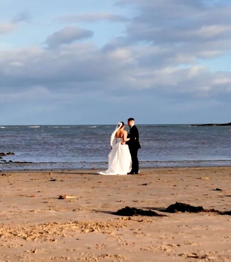 Claire and Mark on Newton Hall Beach