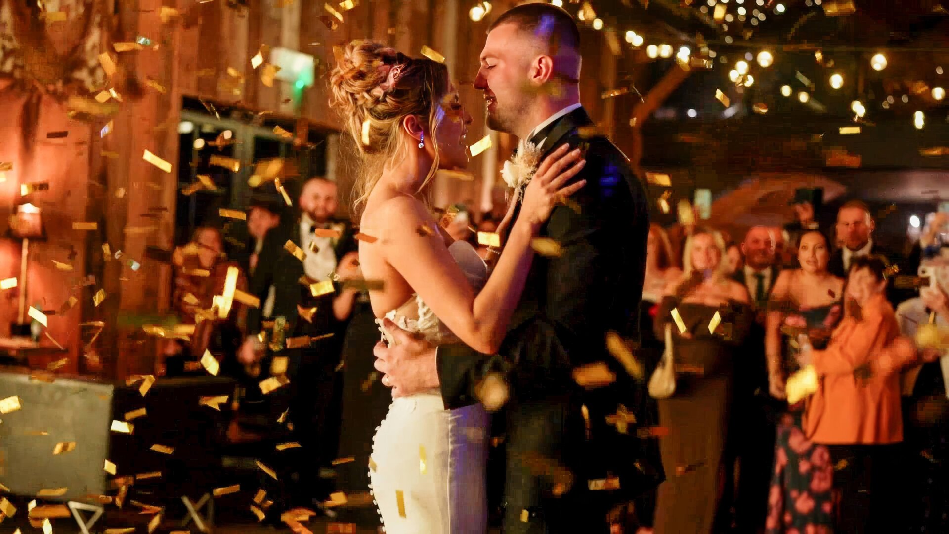 Confetti During First Dance At Wharfedale Grange