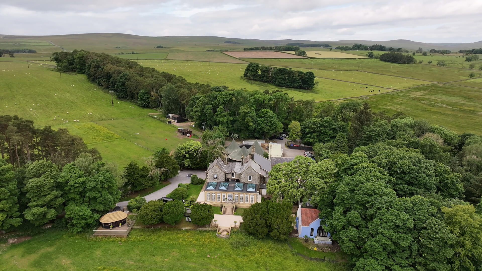 Woodhill Hall Northumberland Drone